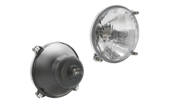 Headlamp insert Ø138, H4 type, hole pattern 106x106 (lights: passing, driving)