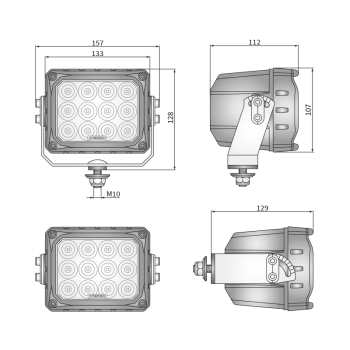 CRP3-FF 4° work lamps LED