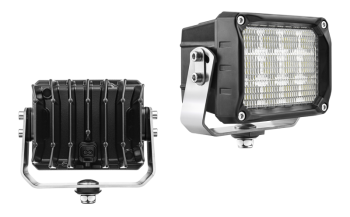 LED work lamp with bottom mounting and built-in Deutsch DT04-2P connector