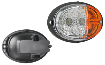 Front lamp for recess mounting (lights: parking, front-side direction indicator)
