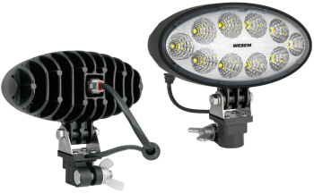 LED work lamp with CAR1 holder and with built-in Deutsch DT04-2P connector
