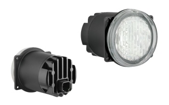 LED work lamp with built-in Deutsch DT04-2P connector (4 bolt version)