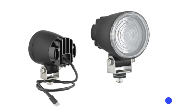 LED special lamp with cable and Deutsch DT04-2P connector - blue