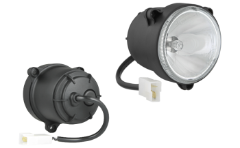 Halogen driving light (3 nut version), with cable and AMP Faston connector