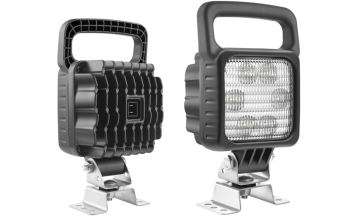LED work lamp with omega bracket and built-in AMP Faston connector