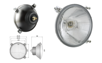 Headlamp, R2 type - left-hand traffic (lights: passing, driving) - left