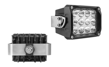 LED work lamp with rear mounting and built-in Deutsch DT04-2P connector