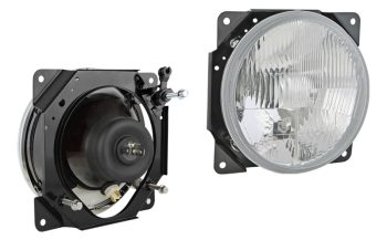 Headlamp for Zuk, H4 type - left, with manual levelling unit (lights: passing, driving, position)