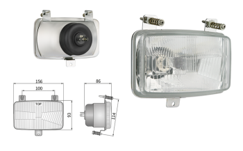Headlamp insert, H4 type (lights: passing, driving) Headlamp insert, H4 type (lights: passing, driving)
