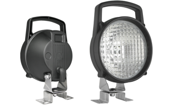 Halogen work lamp with omega bracket