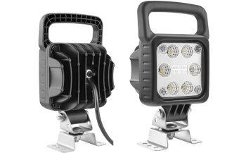 LED work lamp with omega bracket, cable and switch