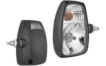Headlamp, H4 type, with DT04-6P connector - right