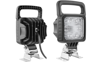 LED work lamp with omega bracket, cable and switch