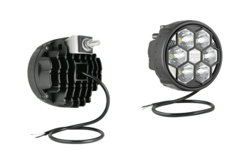 LED work lamp with rear mounting and with cable