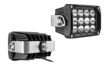 LED work lamp with rear mounting and cable