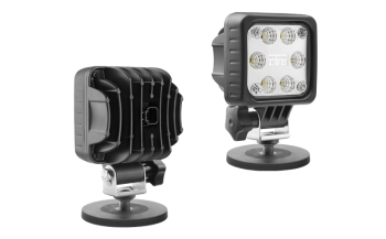 LED work lamp with magnetic holder and built-in Deutsch DT04-2P connector