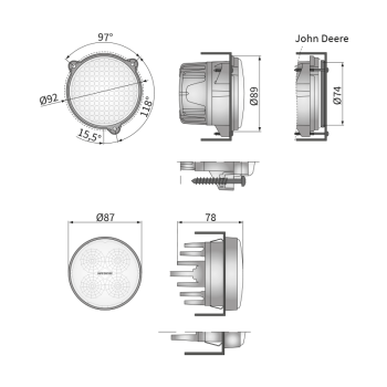 CRC6 built-in LED work lamps