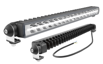 LED work lamp with position light and side holder