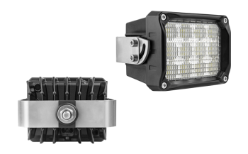 LED work lamp with rear mounting and built-in AMP SuperSeal connector