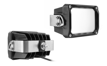 LED work lamp with rear mounting and cable
