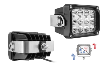 LED work lamp with rear mounting and cable