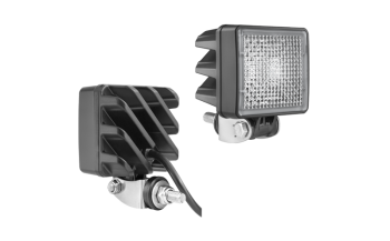LED work lamp with rear mounting and cable