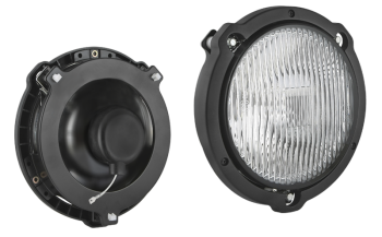 bulb H3 12V, bulb gasket, mounting plate