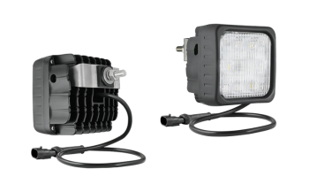 LED work lamp with rear mounting, cable and AMP SuperSeal connector