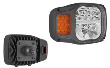 LED headlamp with rear mounting and built-in AMP SuperSeal connector - right