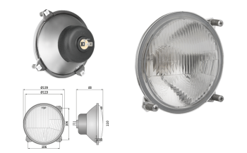 Headlamp, R2 type - right-hand traffic (lights: passing, driving)