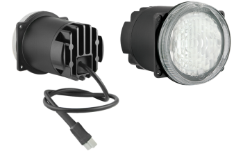 LED work lamp with cable and Deutsch DT04-2P connector (4 bolt version)