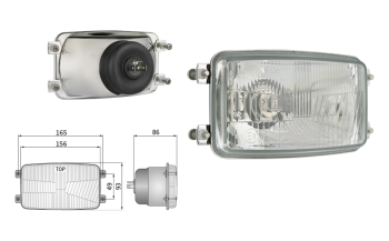 Headlamp insert, H4 type (lights: passing, driving) Headlamp insert, H4 type (lights: passing, driving)