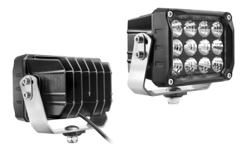 LED work lamp with bottom mounting and cable