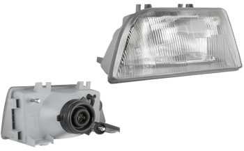 Headlamp for FSO Polonez Caro, H4 type - left, with manual levelling unit