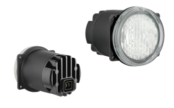 LED work lamp with built-in AMP Faston connector (4 bolt version)