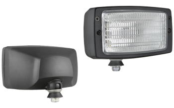 Halogen work lamp in housing