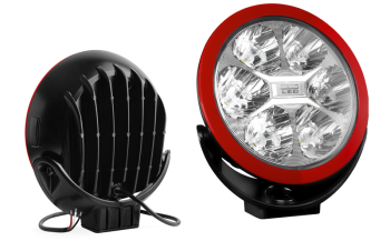 LED driving lamp with red frame (reference mark 50)