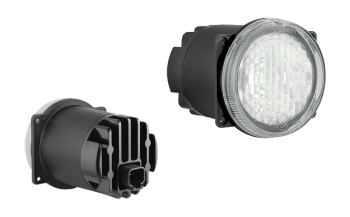 LED fog light with built-in Deutsch DT04-2P connector (4 bolt version)