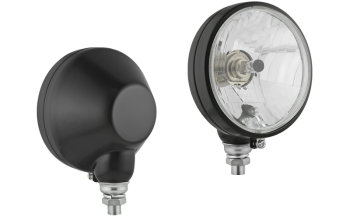 Headlamp, H4/R2 type in metal housing - installed vertically (lights: passing, driving, position)