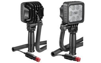 LED work lamp with grip, spiral cable and switch