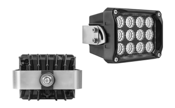 LED work lamp with rear mounting and built-in Deutsch DT04-2P connector