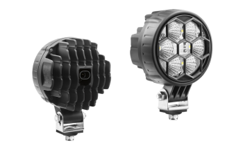 LED work lamp with built-in AMP SuperSeal connector
