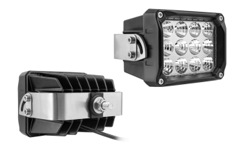 LED work lamp with rear mounting and cable