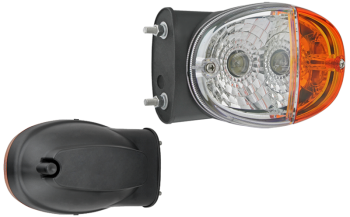 Front lamp with side mount (lights: parking, front-side direction indicator)