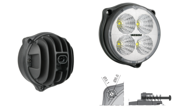 LED work lamp with built-in AMP SuperSeal connector (3 screw version)