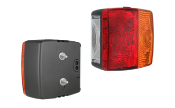 Multifunction rear lamp (lights: position, stop, direction indicator, number plate illuminator)