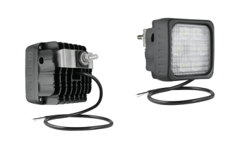 LED work lamp with rear mounting and cable