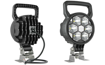 LED work lamp with omega bracket, cable and switch