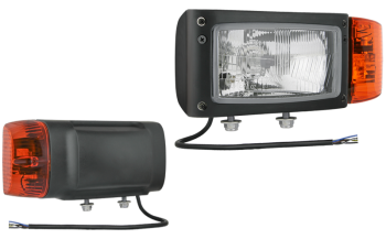 Headlamp, H4 type, with cable - left