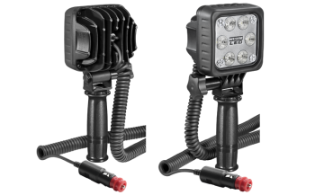 LED work lamp with grip, spiral cable and switch